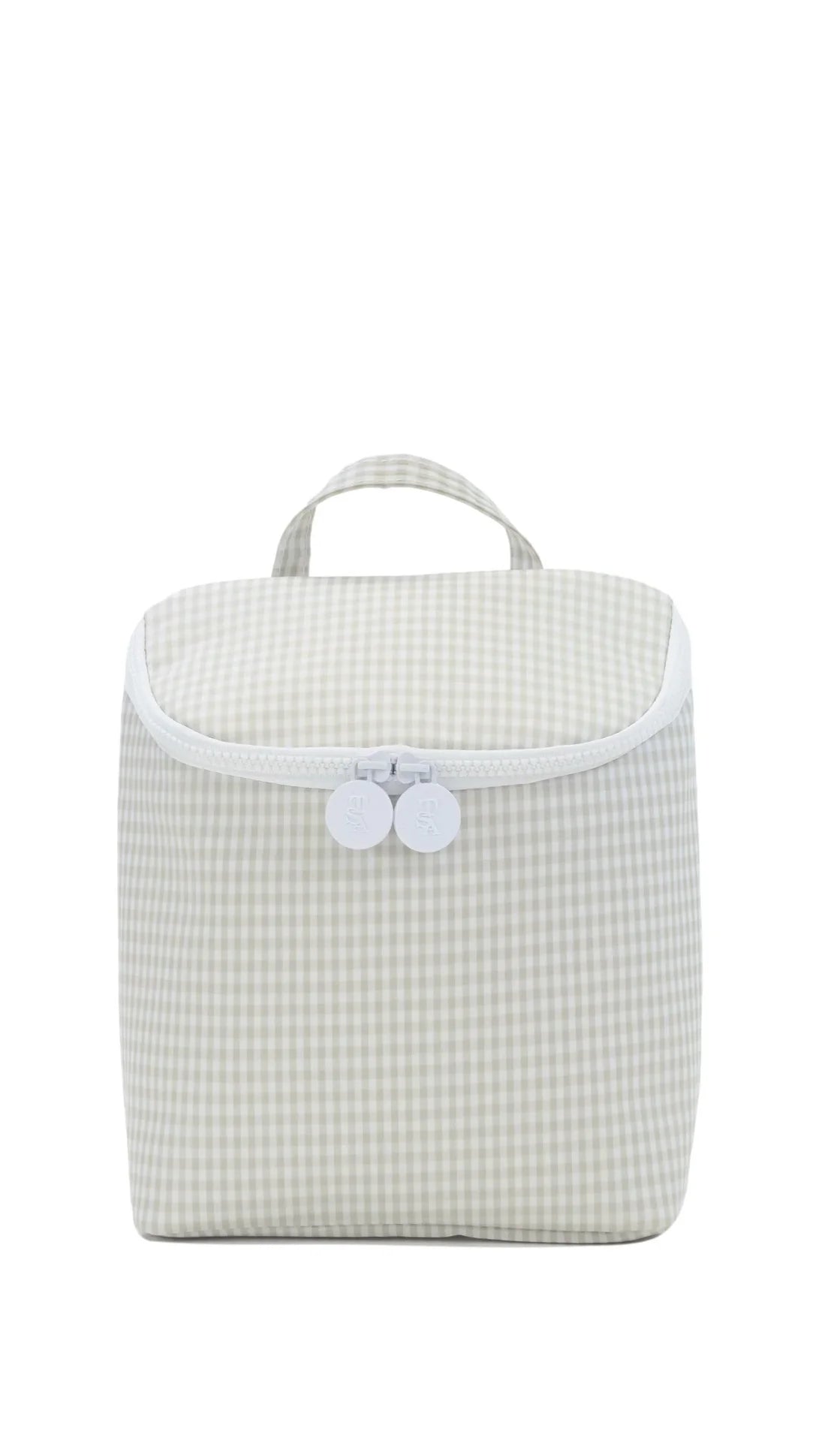 TAKE AWAY INSULATED LUNCH BAG - GINGHAM PEARL GREY