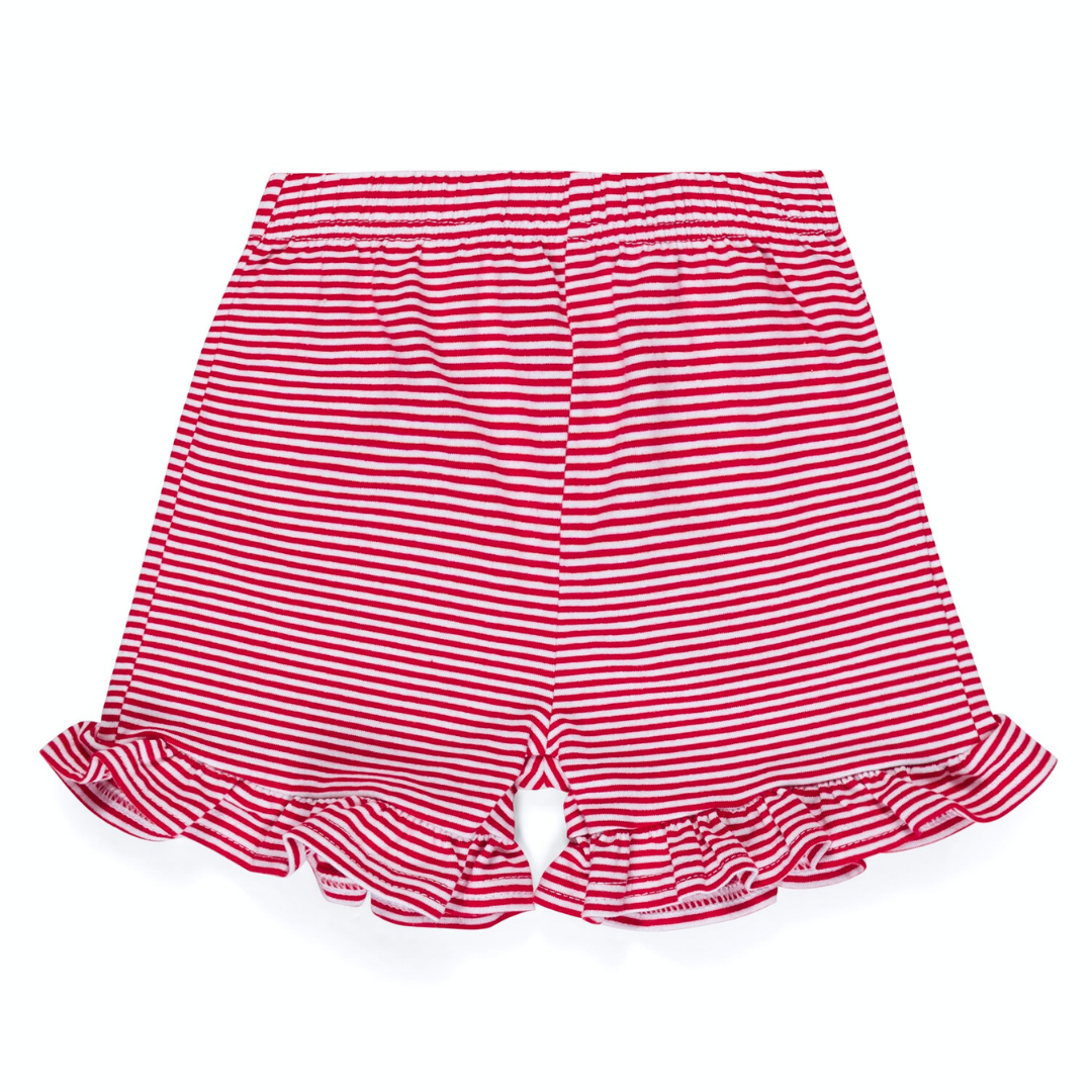 Ruffled striped shorts