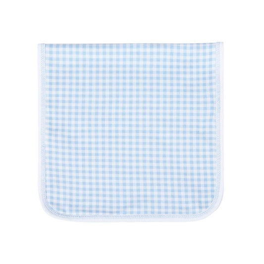 Mini Checks Blue Burp Cloth