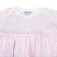 Mini Checks Pink Gathered Gown