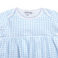 Mini Checks Blue Gathered Gown