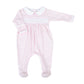 Mini Checks Pink Smocked Collared Girl Footie