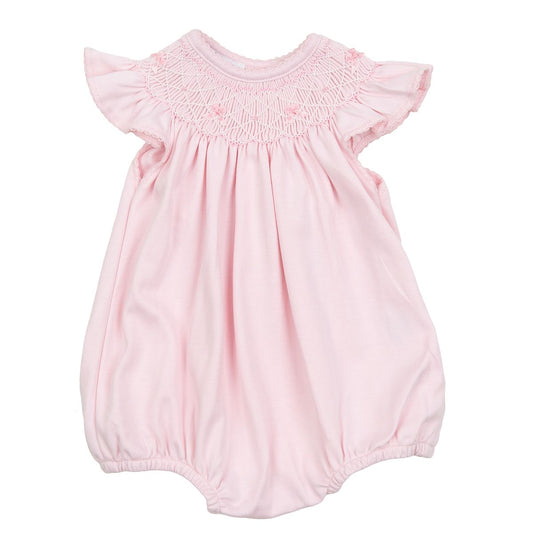 Amelia's Classics Pink Solid Bishop Flutters Bubble