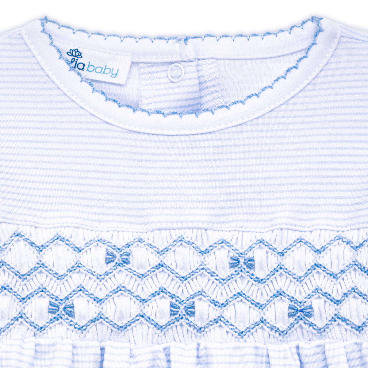 Julia and Jacob's Classics Light Blue Smocked Boy Footie