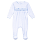 Julia and Jacob's Classics Light Blue Smocked Boy Footie