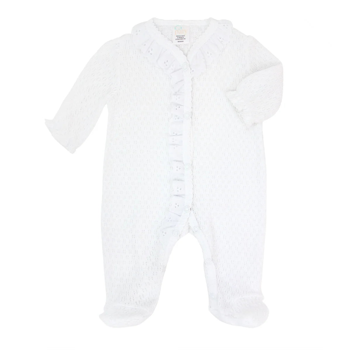 Paty Knit Eyelet Footie