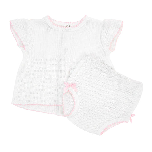 Paty Flutter Sleeve Diaper Set with Bows