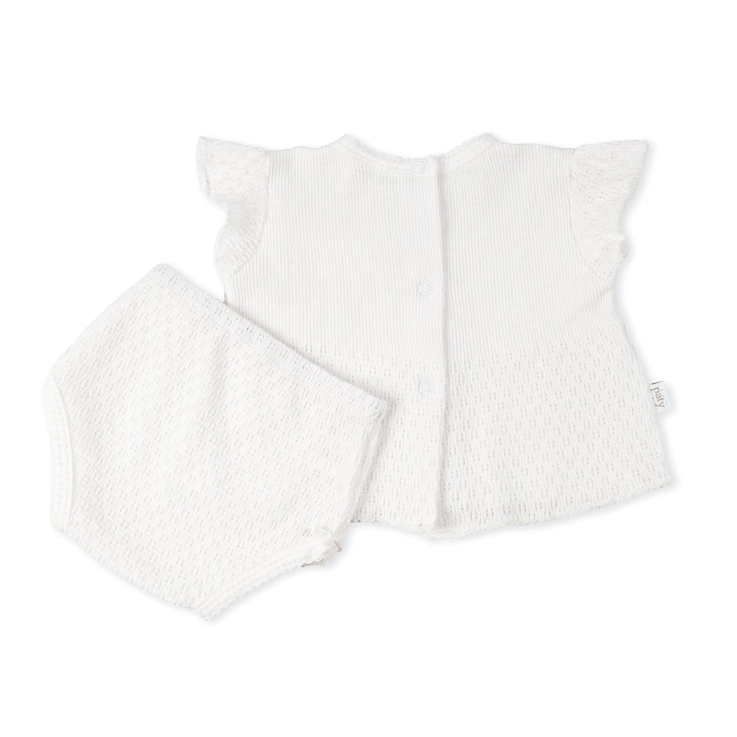 Paty Flutter Sleeve Diaper Set with Bows