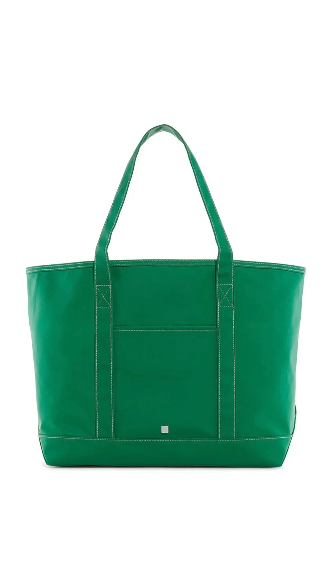 TRVL MAXI TOTE KELLY GREEN COATED CANVAS