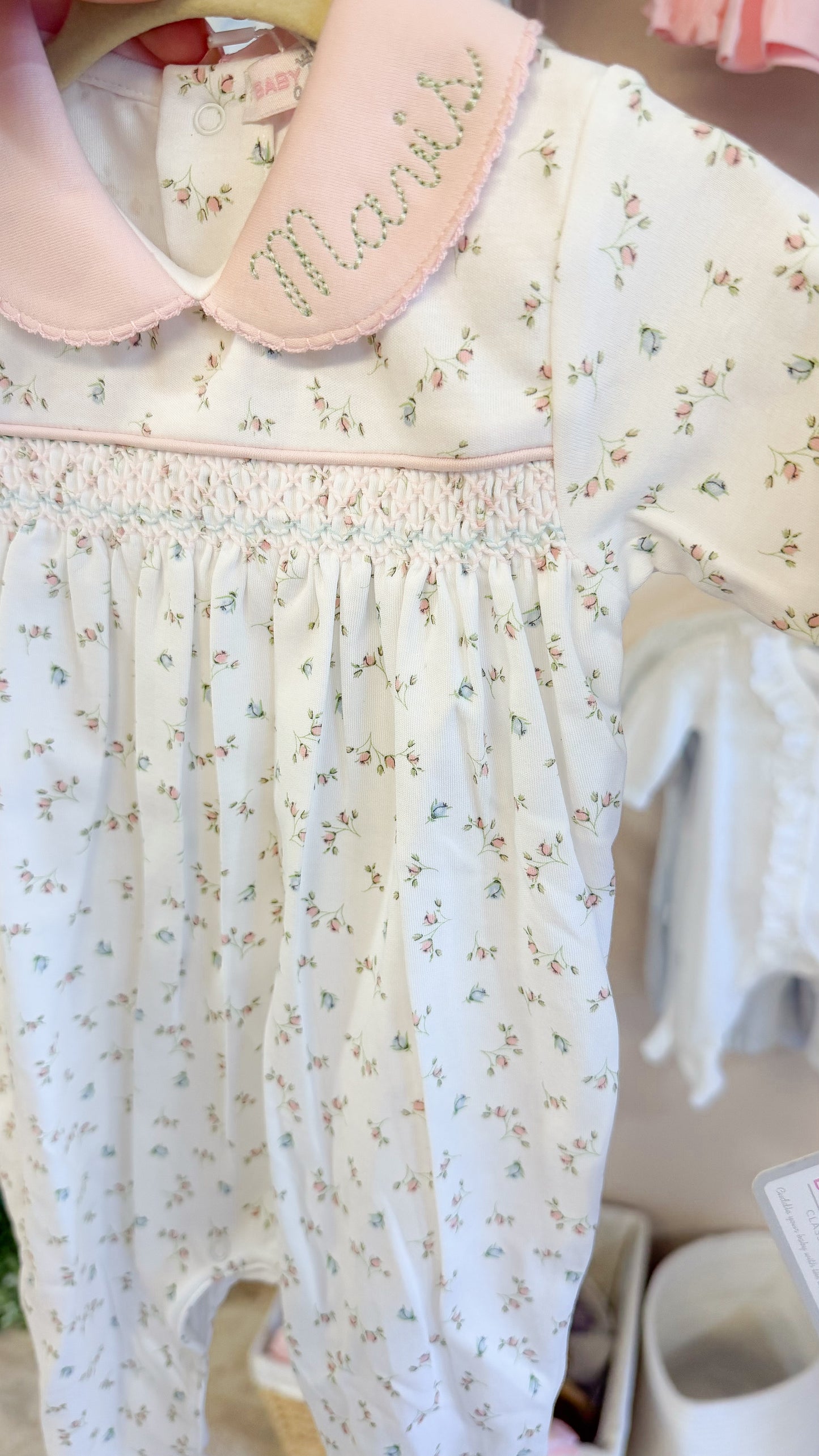 Bella Hand Smocked Footie
