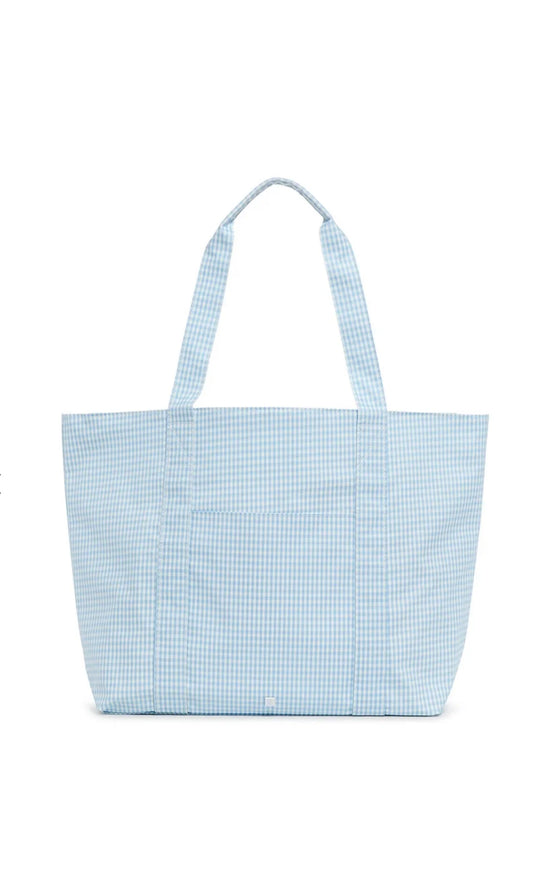GINGHAM MIST TRVL JUMBO TOTE