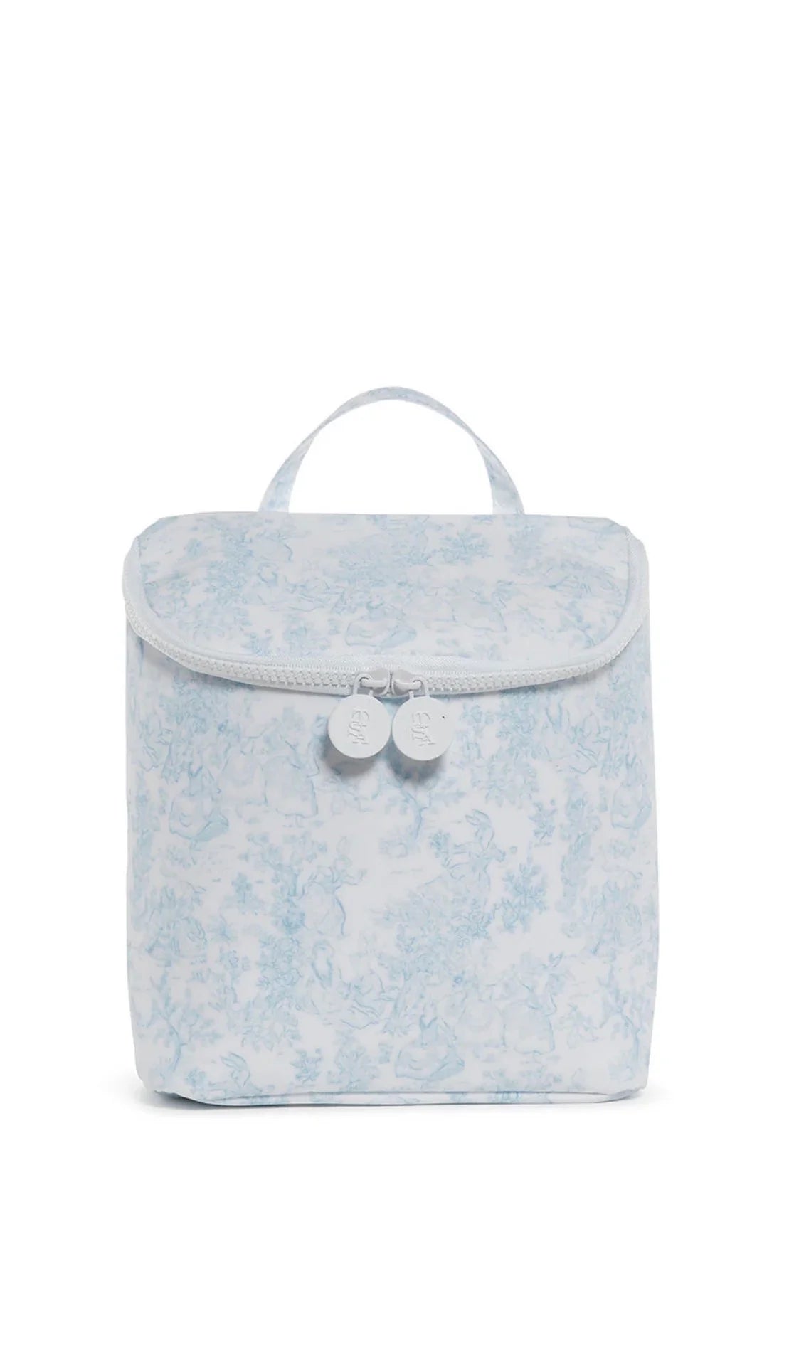 TAKE AWAY INSULATED LUNCH BAG - BLUE BUNNY TOILE