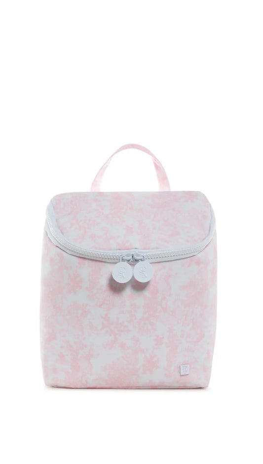TAKE AWAY INSULATED LUNCH BAG - PINK BUNNY TOILE