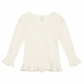 Girl's Long Sleeve Ruffle Tee - Basic Colors