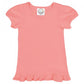 Girl's Short Sleeve Ruffle Tee - Pinks and Purple