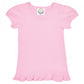 Girl's Short Sleeve Ruffle Tee - Pinks and Purple