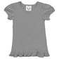 Girl's Short Sleeve Ruffle Tee - Basic Colors