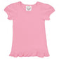 Girl's Short Sleeve Ruffle Tee - Pinks and Purple