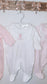 Ruffle collar with bib detailed footie