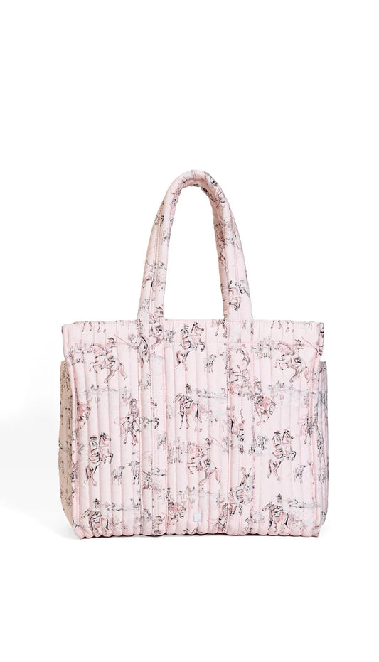 QUILTED GO GO TOTE - COWGIRL TOILE
