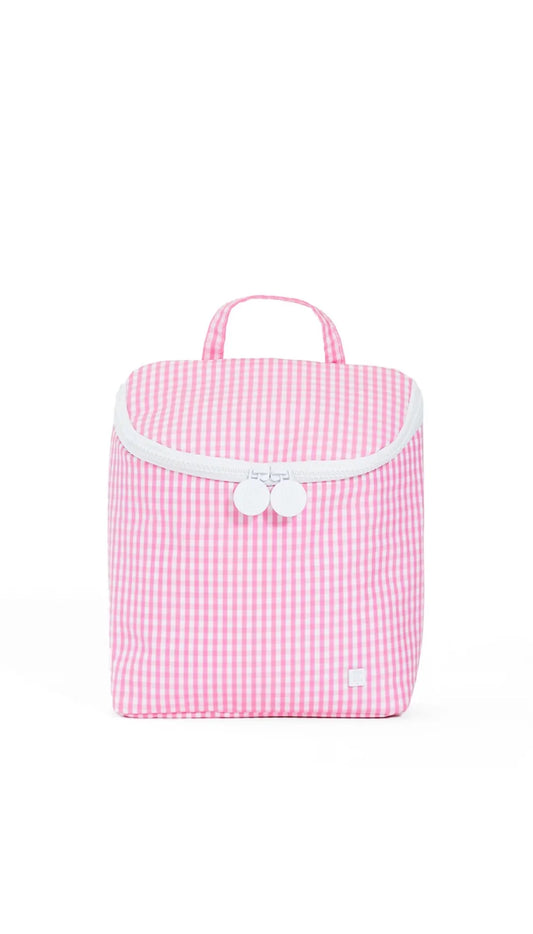 TAKE AWAY INSULATED LUNCH BAG - GINGHAM PINK
