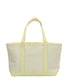 TRVL MEDIUM TOTE - COATED CANVAS NATURAL WITH GINGHAM BUTTERCUP TRIM