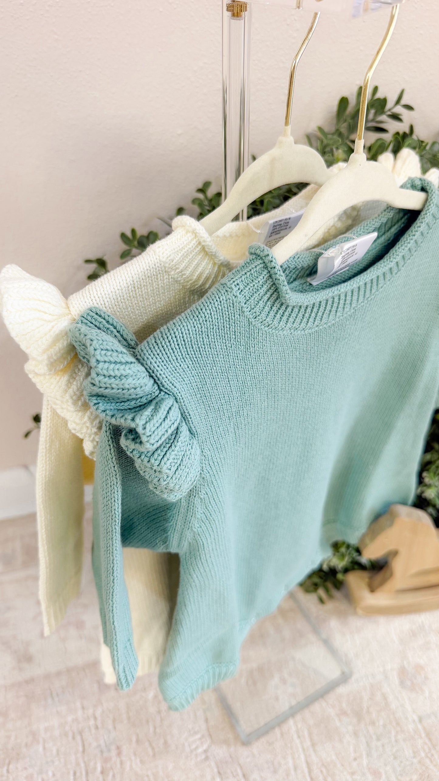 Girls Long Sleeve Neck Ruffle Bubble