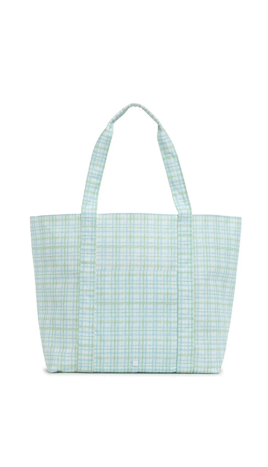 CLASSIC PLAID GREEN JUMBO TOTE