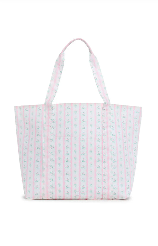 PINK RIBBON FLORAL TRVL JUMBO TOTE