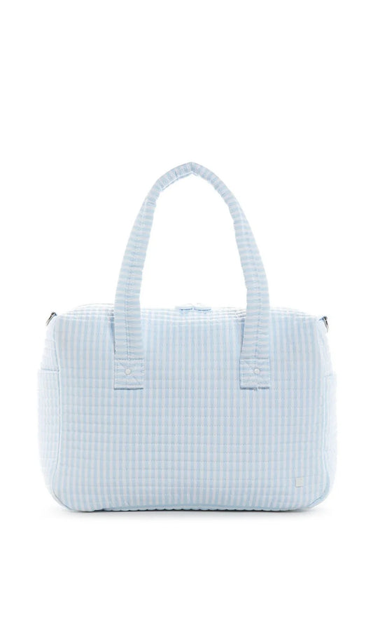 QUILTED STROLLER BAG - PIMLICO STRIPE BLUE