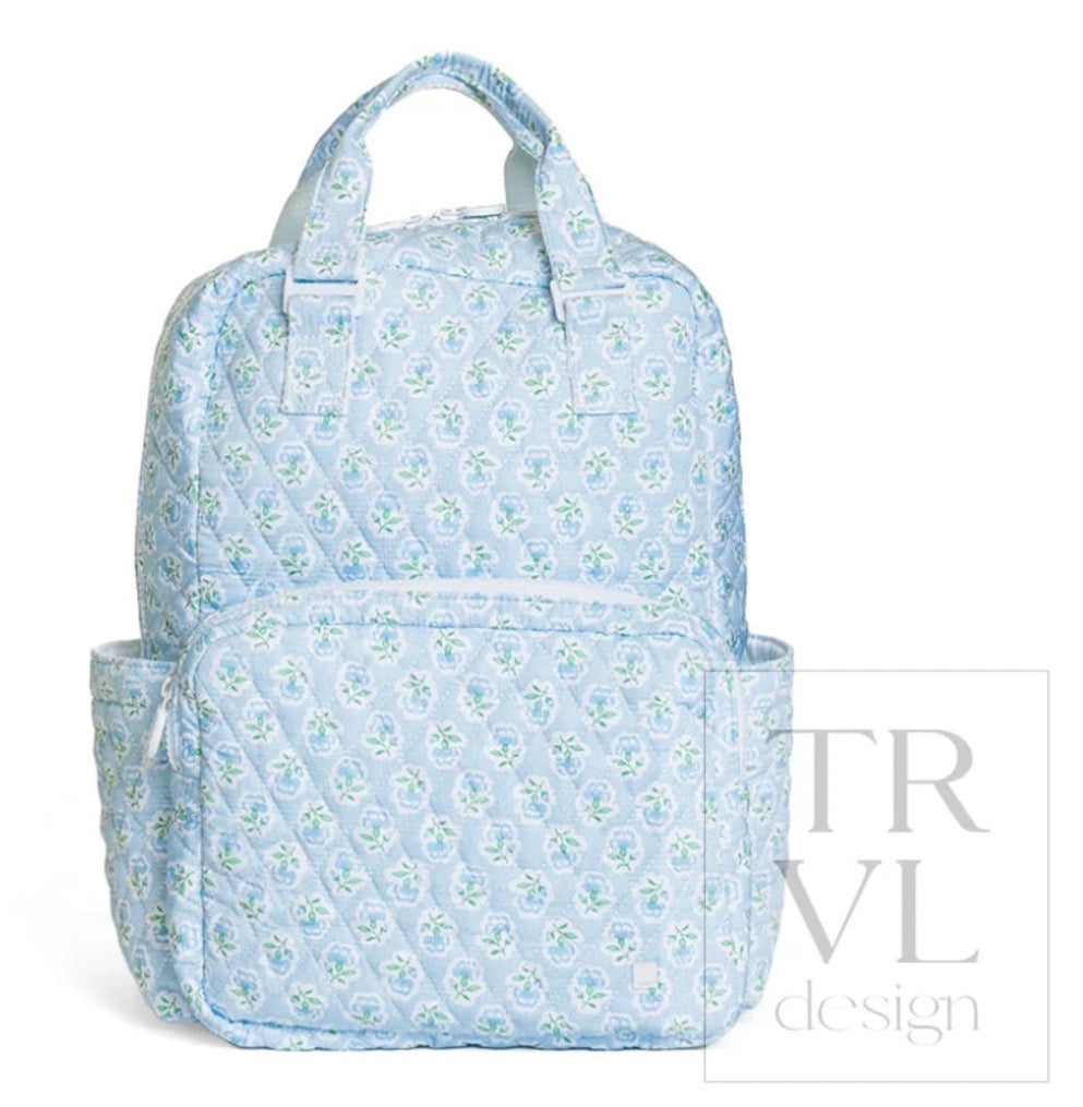 QUILTED ALL YOU NEED BAG - PETITE FLEUR BLUE