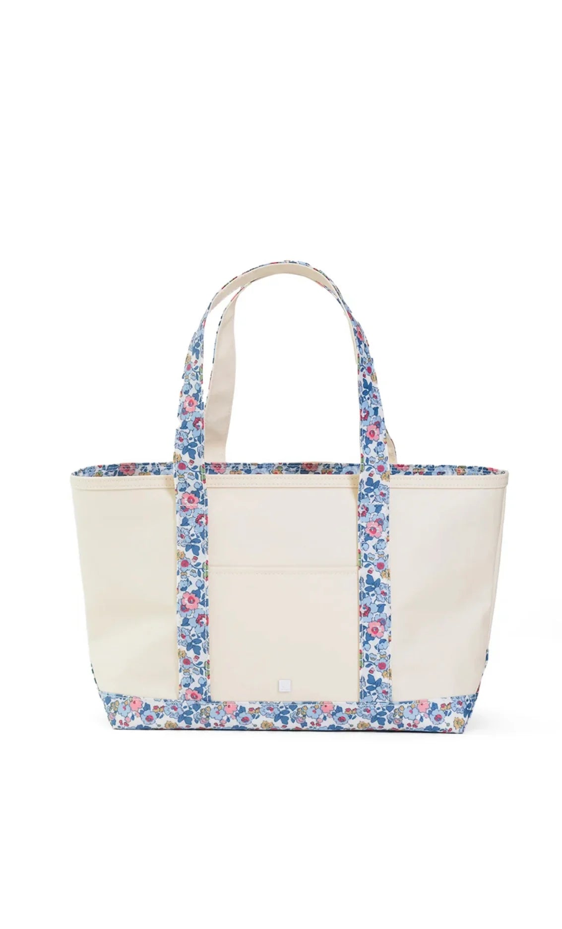 TRVL MEDIUM TOTE - COATED CANVAS NATURAL WITH BRIDGEHAMPTON TRIM