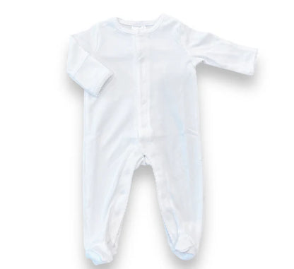 Picot Trim Button Footie