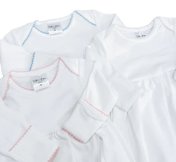 Picot Trim Gowns- IN STOCK