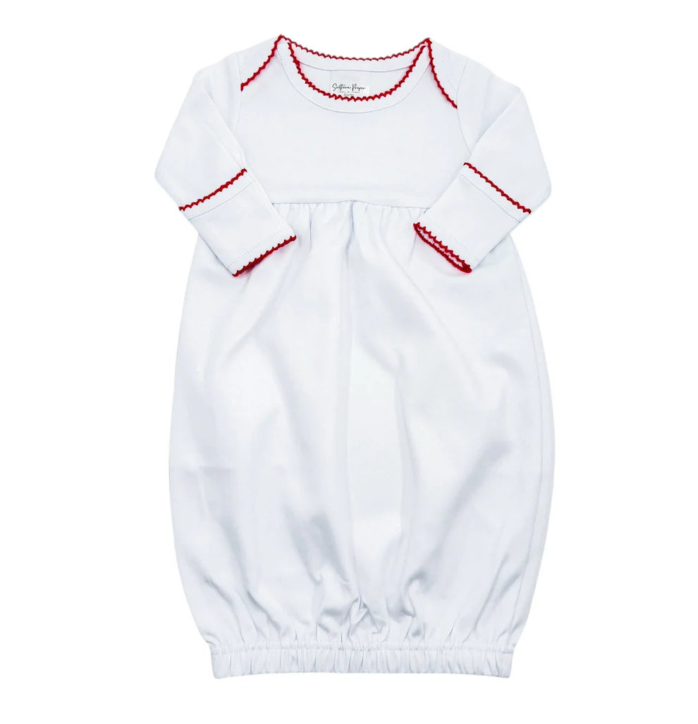 Picot Trim Gowns- IN STOCK