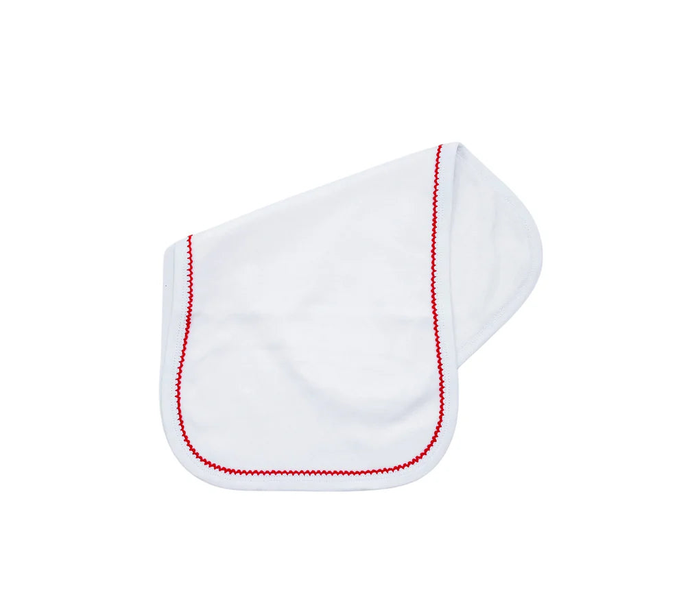 Picot Trim Burp Cloth- IN STOCK