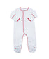 Picot Trim Button Footie- IN STOCK