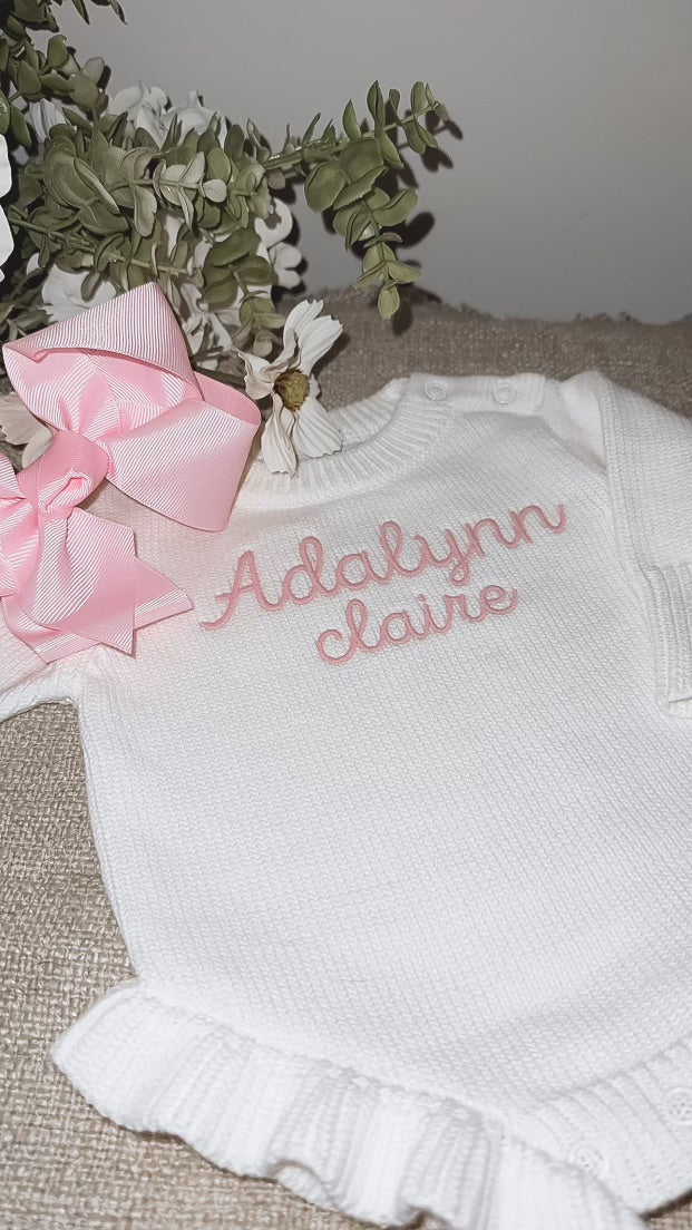 Long sleeve knit romper- IN STOCK