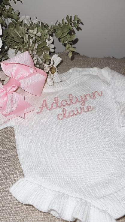 Long sleeve knit romper- IN STOCK