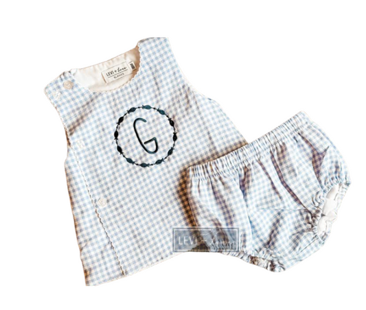 Gingham Diaper Set