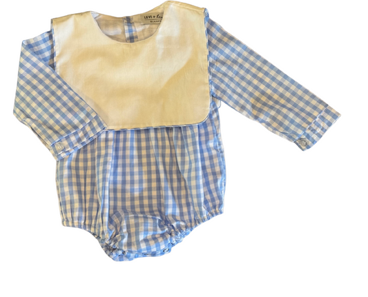 Boys Long sleeve gingham bubble