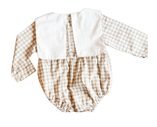 Boys Long sleeve gingham bubble