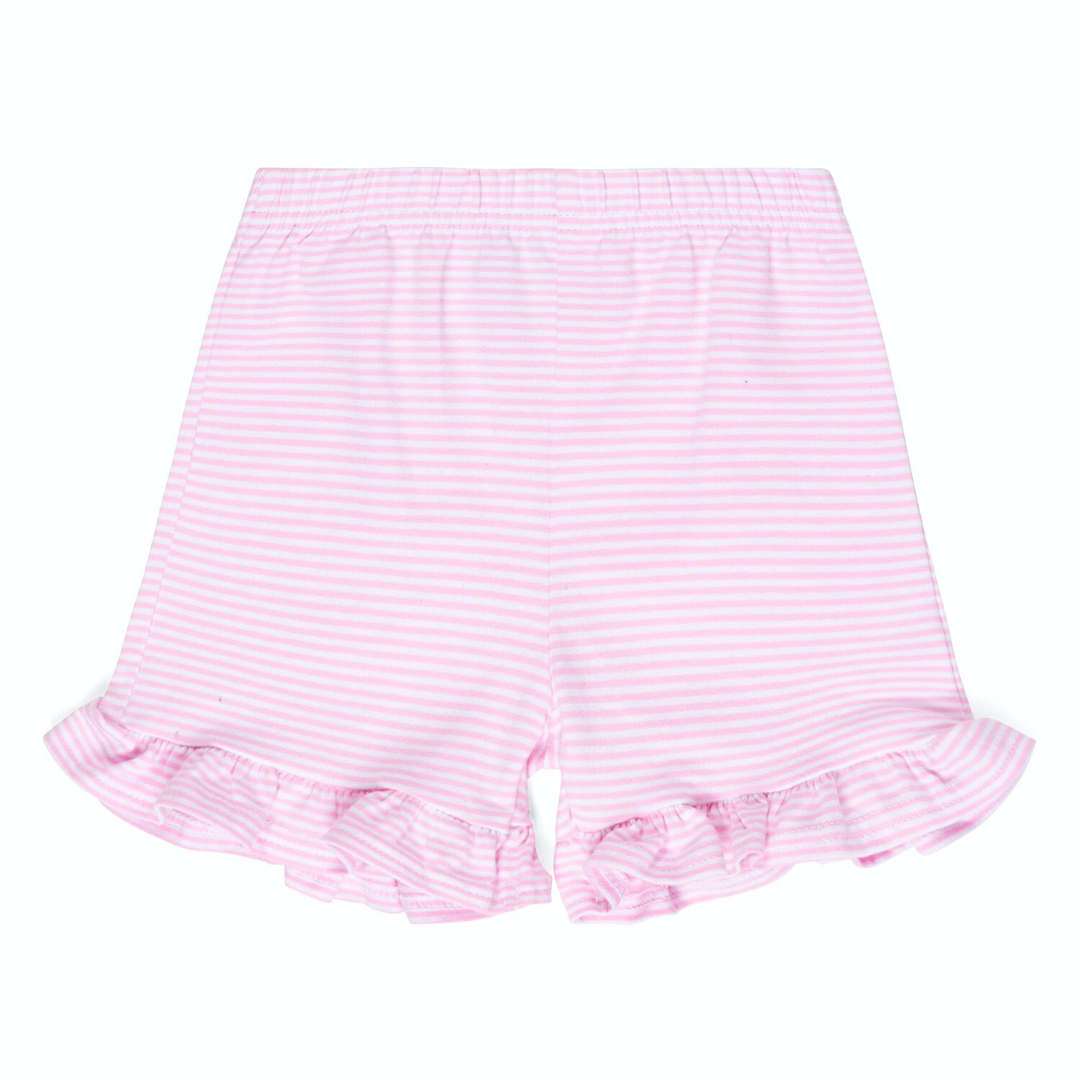 Ruffled striped shorts