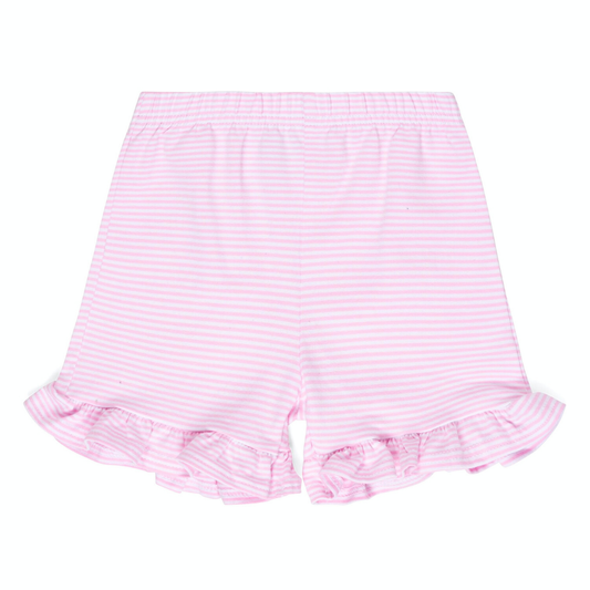Ruffled striped shorts