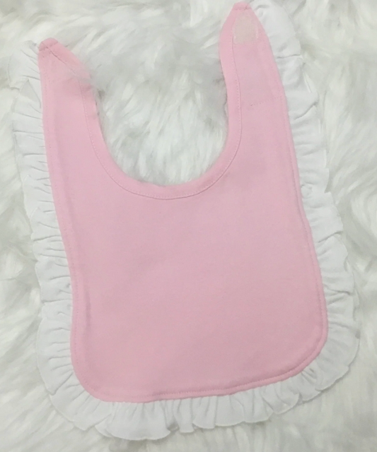 Ruffle Bib (Different color trim)- IN STOCK