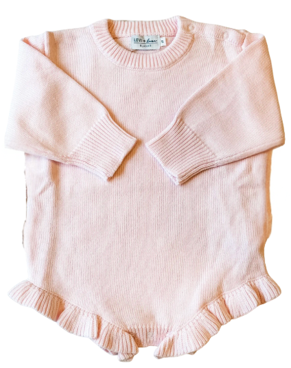 Girls Ruffle Knit Romper