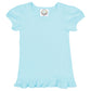 Girl's Short Sleeve Ruffle Tee - Greens and Blues