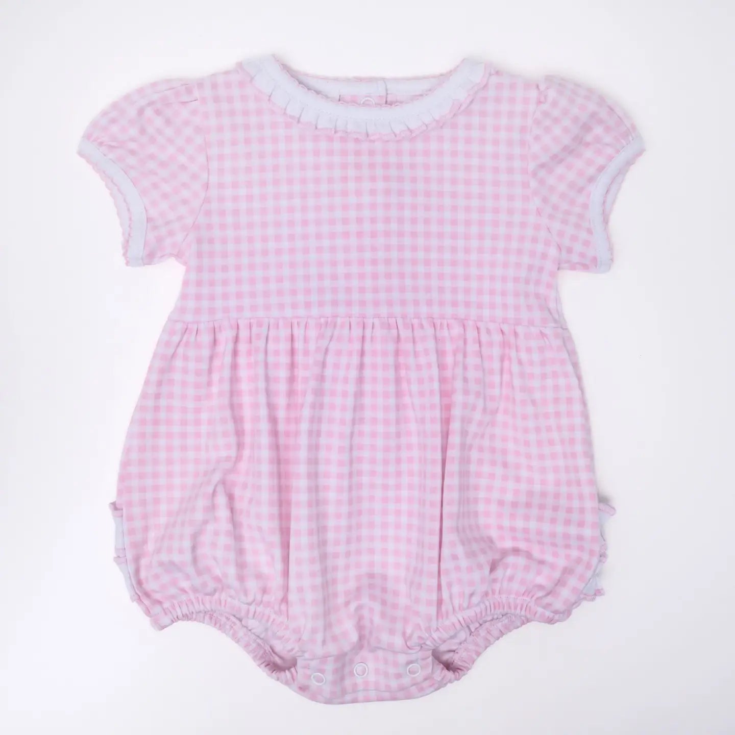 Mini Checks Pink Ruffle Bubble