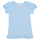 Girl's Short Sleeve Ruffle Tee - Greens and Blues