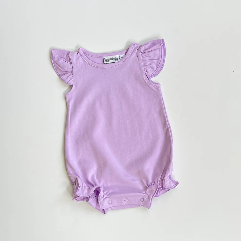 Knit Solid Flutter Sleeve Bubble- IN STOCK